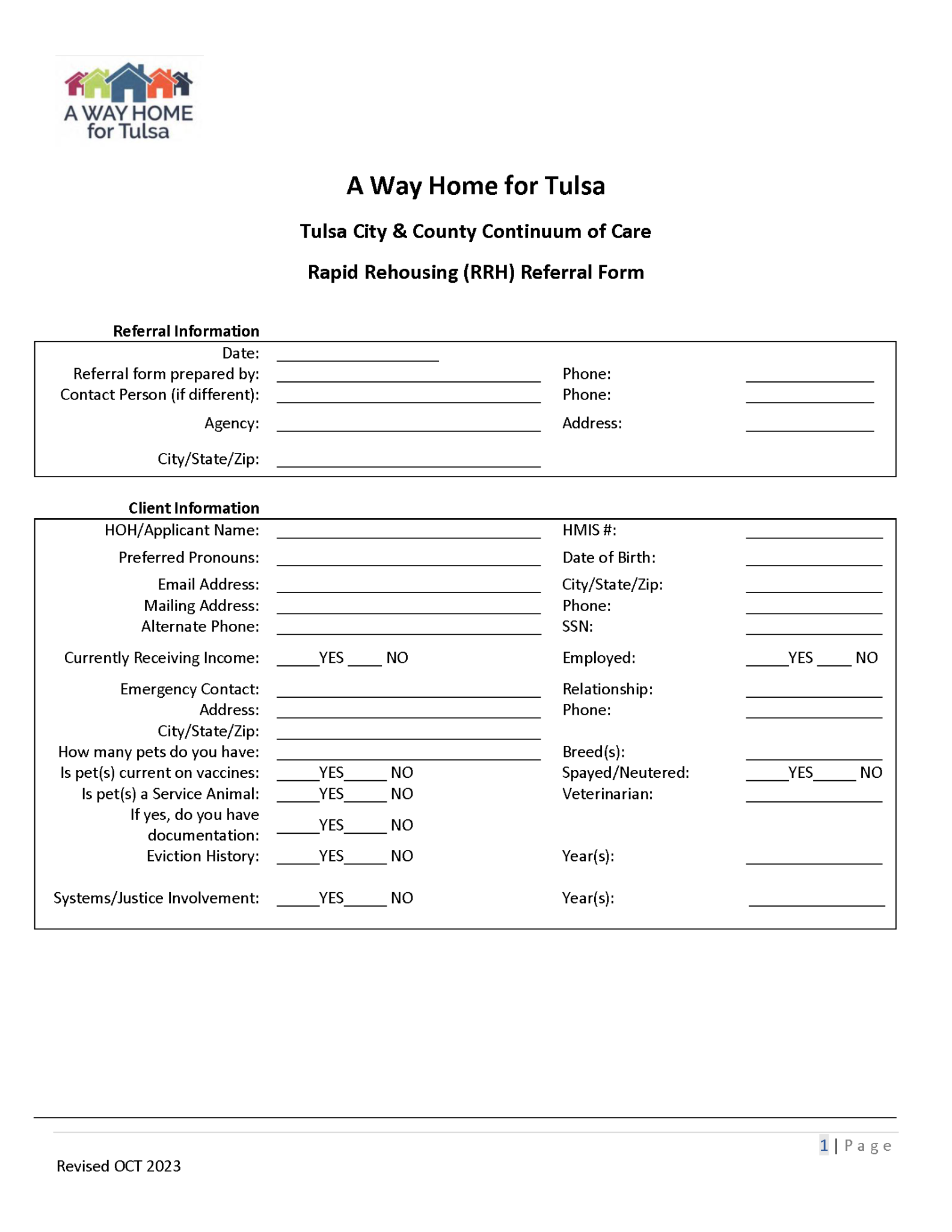 Coordinated Entry System Housing Solutions Tulsa